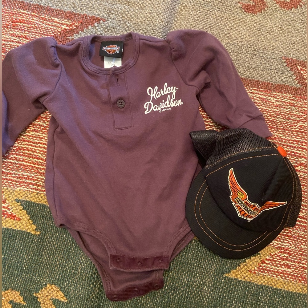 Harley-Davidson Purple Shirt/hat bundle